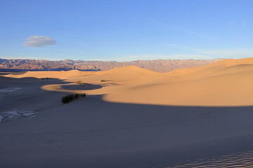 The Sand Dunes stretch far into the distance at Death Valley National Park, California