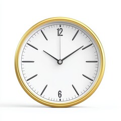 3D Clock Icon, modern and sleek, isolated on white background
