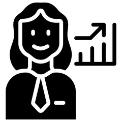 businessman solid icon