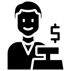 cashier solid icon