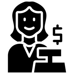 cashier solid icon