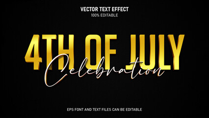 4th of july celebrate text effect