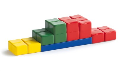 Obraz premium Colorful Block Construction Building Blocks Toy Cubes Structure