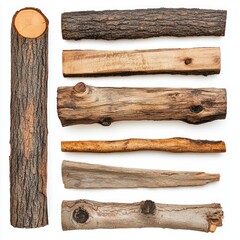 Fototapeta premium Assorted pieces of wood, different sizes and textures