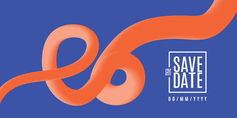 Save the date banner. Can be used for business, marketing and advertising. logo graphic design of event summit made for Technology and upcoming events.