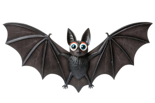 PNG Cute cartoon bat with big eyes and outstretched wings