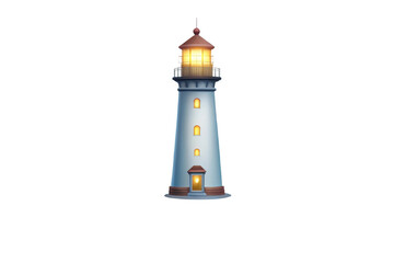 PNG Elegant lighthouse drawing with illuminated top and rustic details