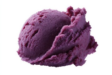 A scoop of rich, purple ice cream, perfect for a hot summer day.