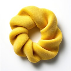 Obraz premium Bright yellow fleece hair tie