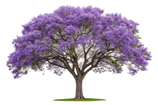 PNG Majestic jacaranda tree in full bloom with vibrant purple flowers