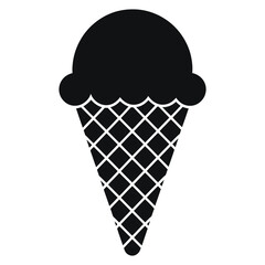 This is a high-quality, vector graphic of a classic ice cream cone.