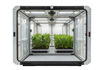 PNG Advanced hydroponic system showcasing indoor plant growth in modern controlled environment