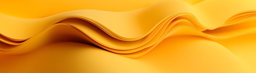 Obraz premium Abstract illustration of dynamic yellow curves.