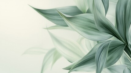 A serene composition of green leaves, creating a calming and natural aesthetic.