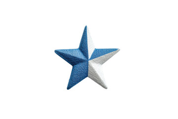Obraz premium PNG Textured blue and white star on black background