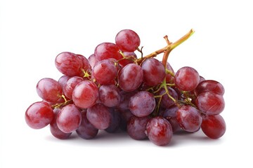 Fototapeta premium A bunch of red grapes, glistening with freshness.