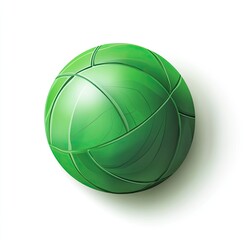 Green volleyball,  realistic design