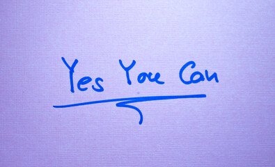 Yes you can. Purple note with handwritten text in blue.