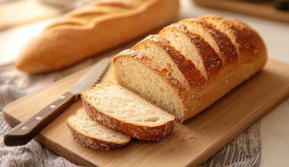 Sliced Loaf of Freshly Baked Bread