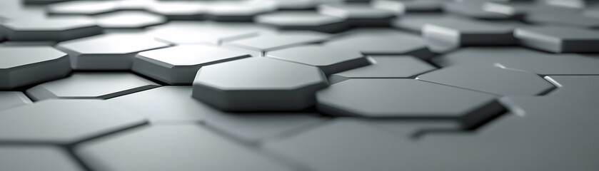 Abstract pattern of interlocking hexagonal shapes.