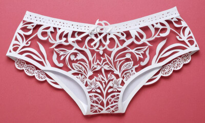 Cut-out paper underwear, creative and eco-friendly design