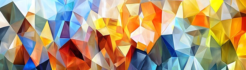 Obraz premium A vibrant geometric abstract design.