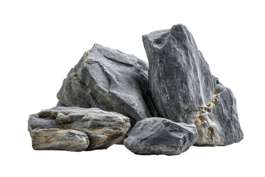 PNG Close-up of natural grey rocks on black background