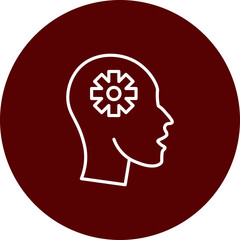 Emotional Regulation  Vector Line Brown Circle Icon Design