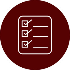 Habit Tracker  Vector Line Brown Circle Icon Design