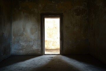 Obraz premium Empty room with a doorway to light