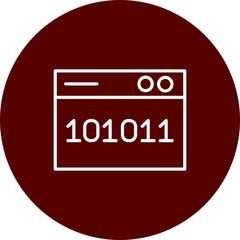 Binary Code  Brown Circle  Icon Design