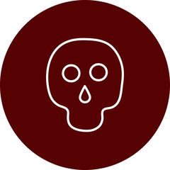 Dead  Brown Circle  Icon Design