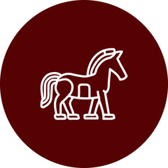 Trojan Horse  Brown Circle  Icon Design