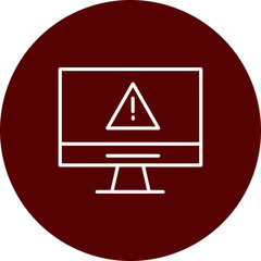 Warning  Brown Circle  Icon Design