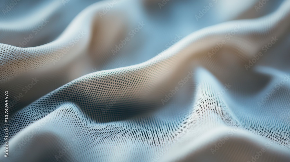 Aufkleber Abstract textured fabric with soft waves and subtle color variations.