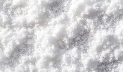 Close-up of fine white powder.  Texture shows clumps and grains