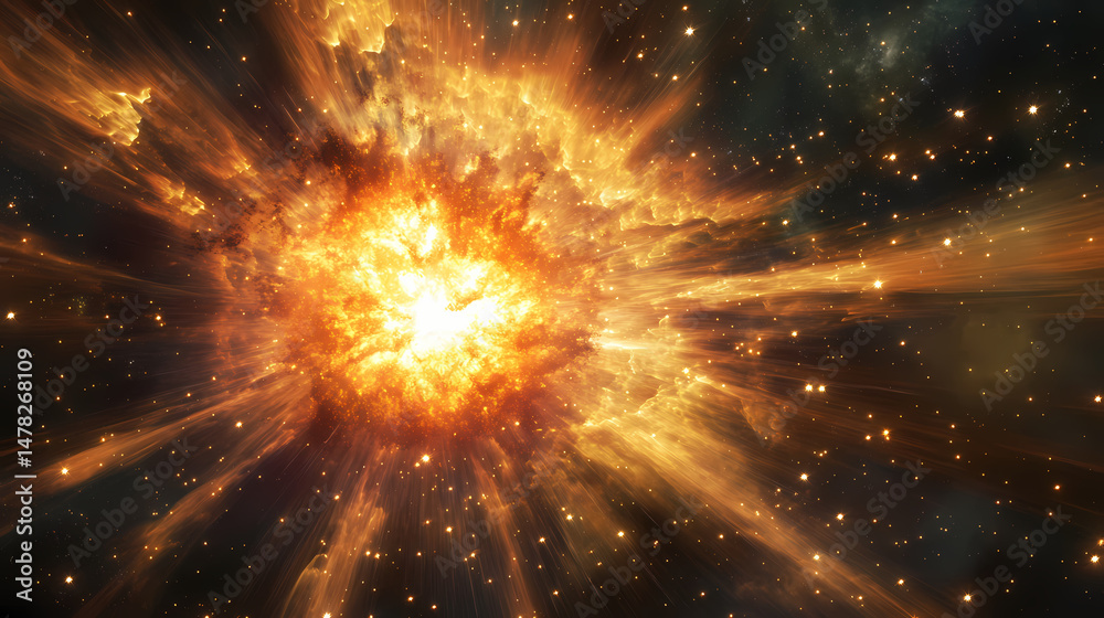 Wall mural cosmic nebula with glowing stars in deep space and interstellar clouds. [hollow velocity] | fadeblas