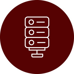 Fototapeta premium Database Vector Brown Circle Icon Design