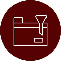 Filtering Data Vector Brown Circle  Icon Design