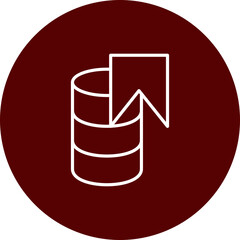 Save Data Vector Brown Circle  Icon Design