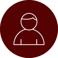 User Vector Brown Circle  Icon Design