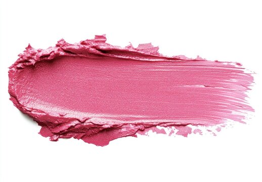 Pink lipstick smudge on white