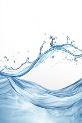 Water splashing and flowing