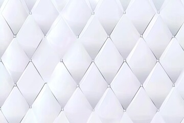 Fototapeta premium Elegant white diamond quilted pattern