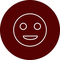 Smiling Vector Brown Circle Icon Design
