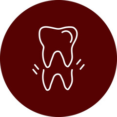 Tooth Extraction Vector Brown Circle Icon Design