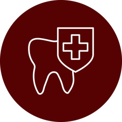 Dental Care Vector Brown Circle Icon Design