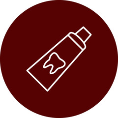 Toothpaste Vector Brown Circle Icon Design