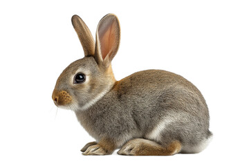 Obraz premium PNG Adorable young rabbit with soft fur and large ears on black background