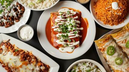 sizzling plate that celebrates authentic Mexican cuisine. Savor each bite with a side of fresh toppings and a hint of spice.